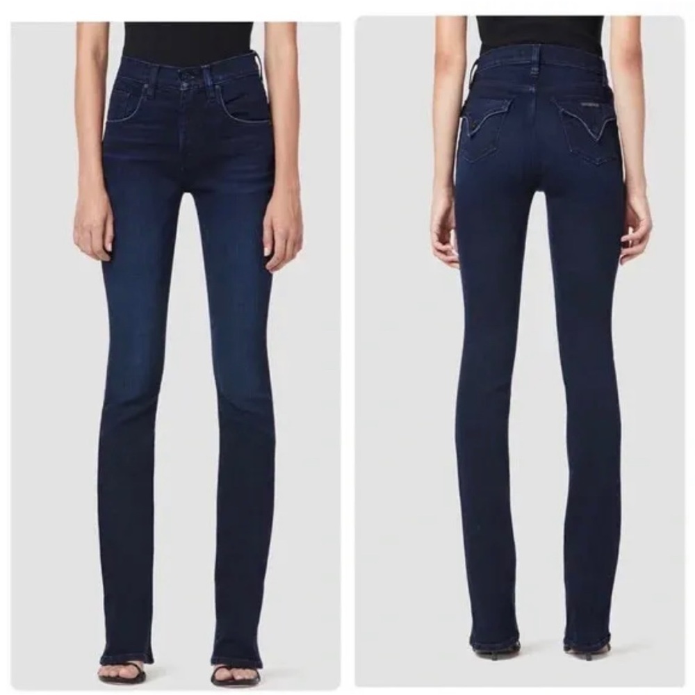 Hudson Beth Mid Rise Boot Cut Jeans Dark Wash - size 28